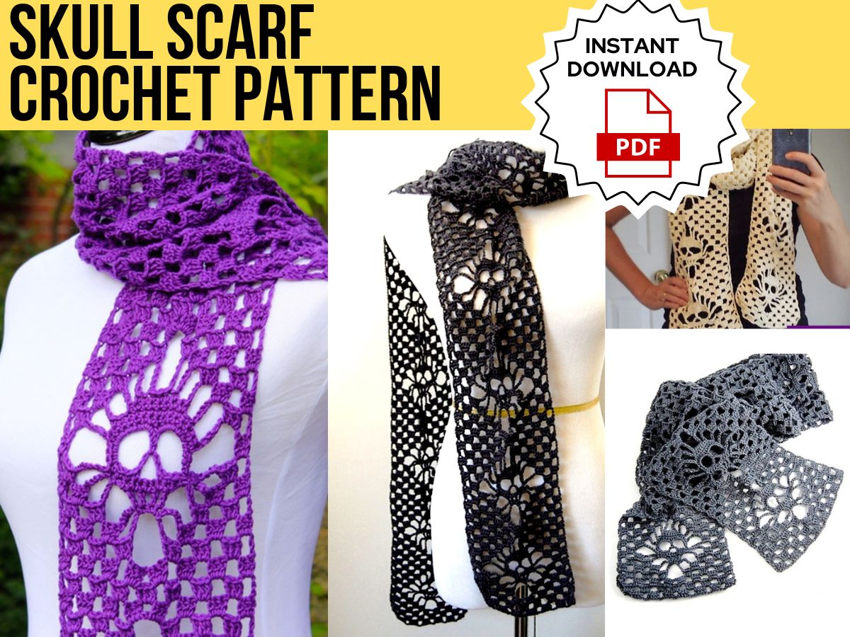 Skull Scarf Crochet Pattern Crochet Bay